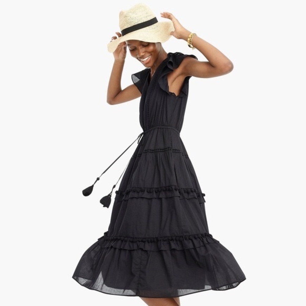 🆕 J. Crew Pom-Pom Dress Cotton Voile - Picture 4 of 5
